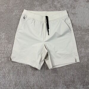 Public Rec ADED Shorts Mens 32 Off White‎ Lined Athletic Gym Running Training